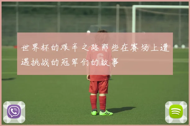 世界杯的艰辛之路那些在赛场上遭遇挑战的冠军们的故事